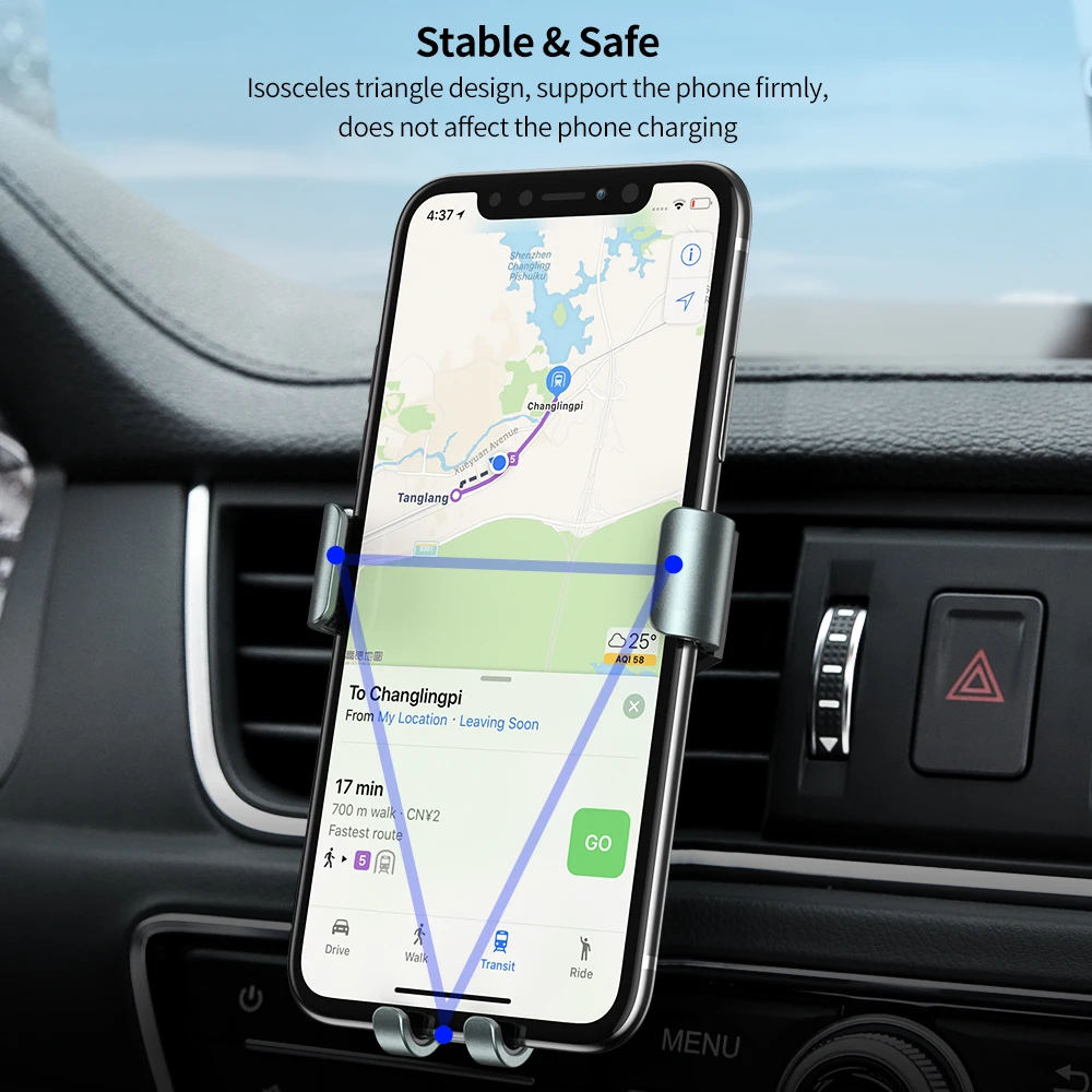 RAXFLY Diamant Schwerkraft Auto telefon Halter Für iPhone Samsung 360 Navigation Auto halterung für