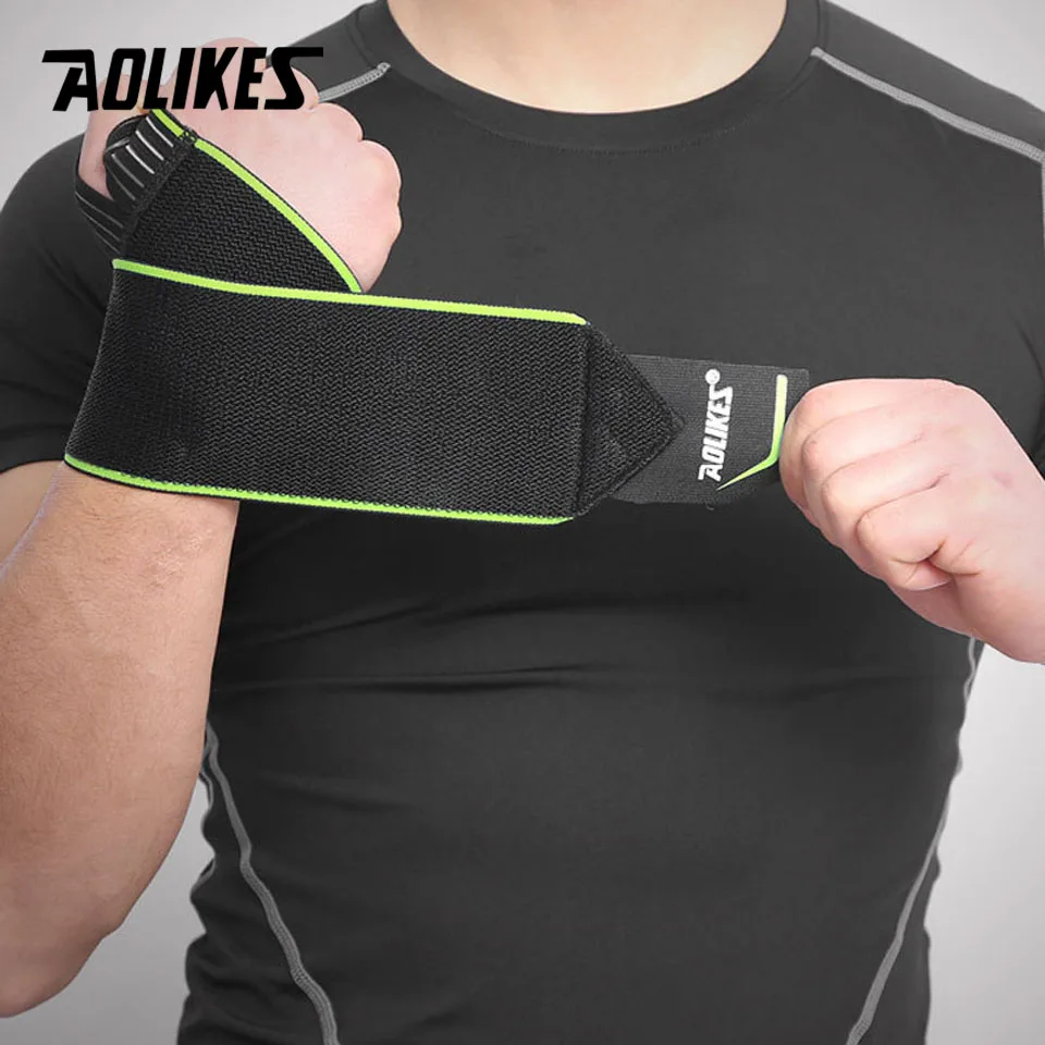 AOLIKES, 1 шт., спортивный браслет на запястье, поддерживающий ремешок, обертывания, обертывания для рук, повязки, фитнес-тренировки, безопасные повязки на руку