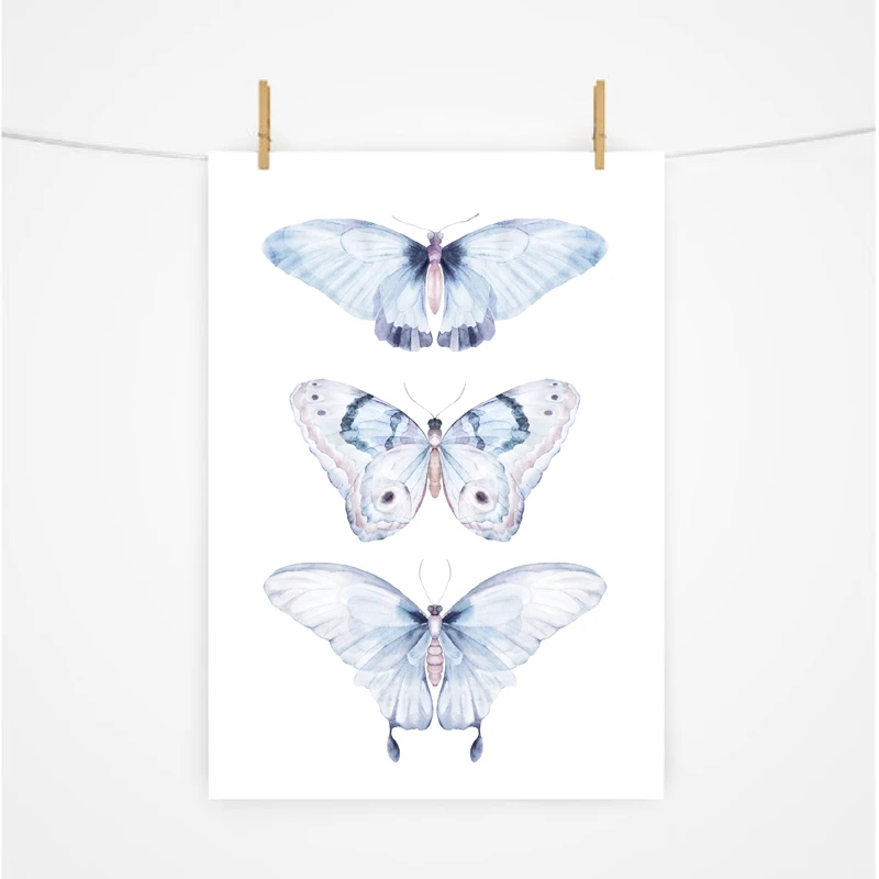 Watercolor butterfly canvas print
