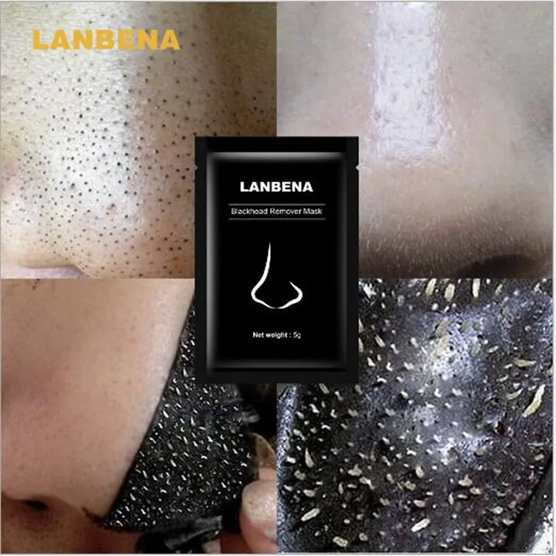 LANBENA Black Mask Blackhead Remover Peel Off Mask Mud Face Mask Charcoal Mask Nose Acne Treatment Oil Control Skin Care Beauty