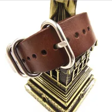 10 шт./лот Высокое качество 20 мм ремешком NATO натуральная кожа кофейного цвета Смотреть полоса НАТО ремни Zulu ремешок ремень-9156