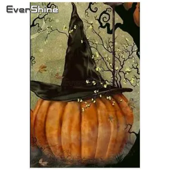 

Evershine 5D Diamond Painting New Arrivals Pumpkin Pictures Of Rhinestones Diamond Embroidery Full Drill Square Halloween Decor