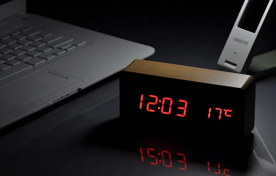 wooden alarum clock