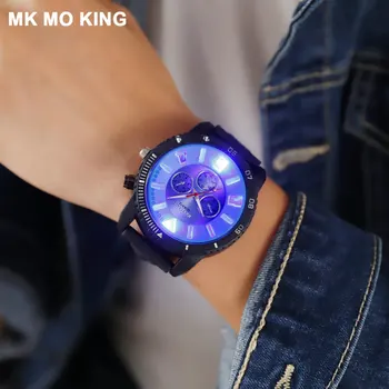 

Outdoor Sports Cool Glowing Quartz Watch Blu-ray Dials Influx Men's Women's Street Fashion Nightclub Bracelet Couple Watches