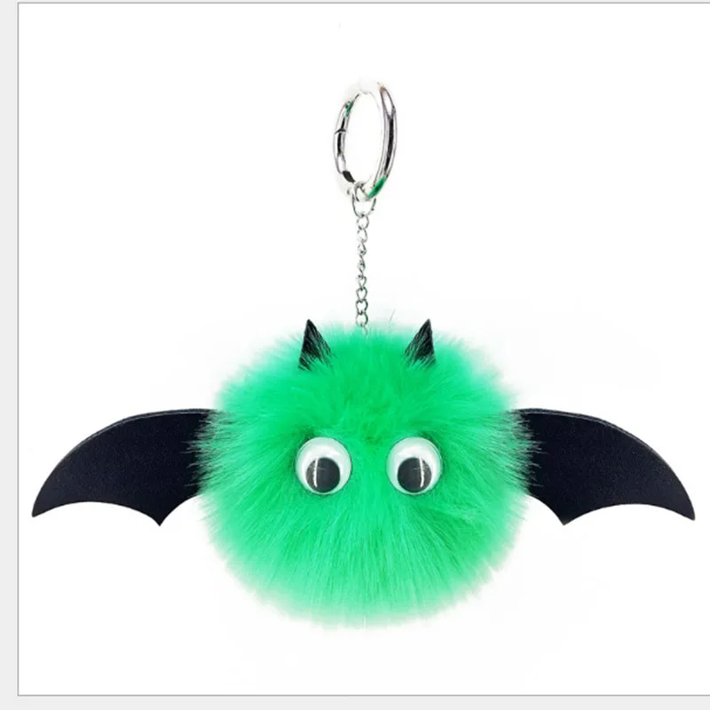 

2018 JING YANG Hot sale cat jewelry accessory hairball fur plush pom pom keychain riverdale keychain marvel pokemon pompom