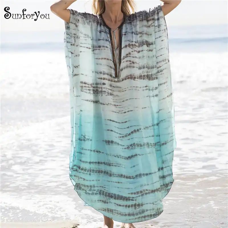 plus size long beach cover ups