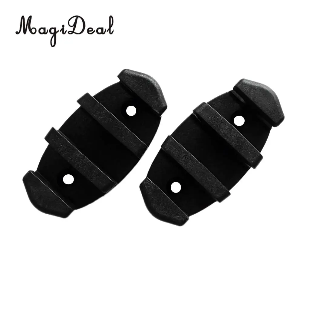MagiDeal 2Pcs Black Durable Nylon Marine Kayak Canoe Zigzag Anchor Cleat Secure Bow Safety Boat Deck Rigging Fishing Accessory