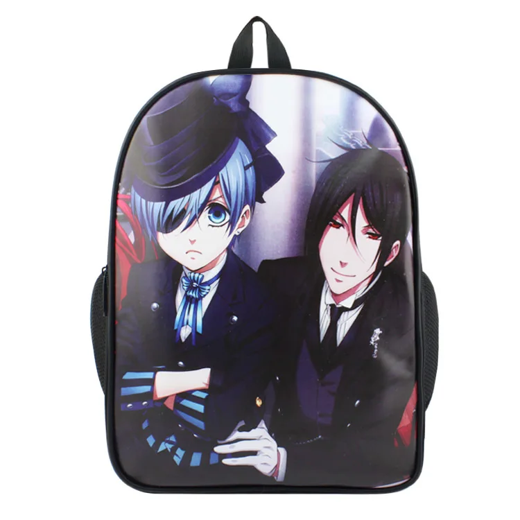 

Japan anime Black Butler kuroshitsuji Backpack Student Printing Boys Girls Teenagers School Bag Canvas Shoulder Bag