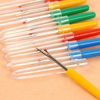 Wholesales 200Pcs/Lot Seam Ripper Plastic Handle Craft Thread Cutter Stitch Ripper Handmade Sewing DIY Tool Accessory  8x1cm