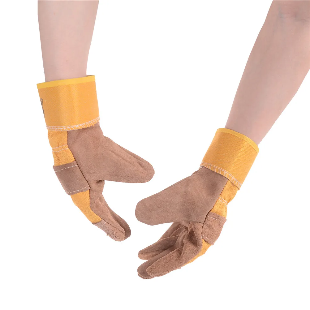 

1PC 25CM Leather Welding Gloves - For Tig Welders / Fireplace / Stove /BBQ / Gardening / Welding Mask / DIY Wood Working
