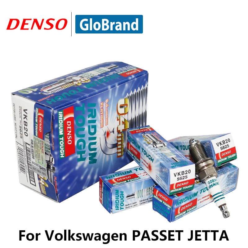 DENSO Car Spark Plug For Volkswagen Tiguan Sharan 1.8 2.0T Touran 1.8T Iridium Platinum VKB20