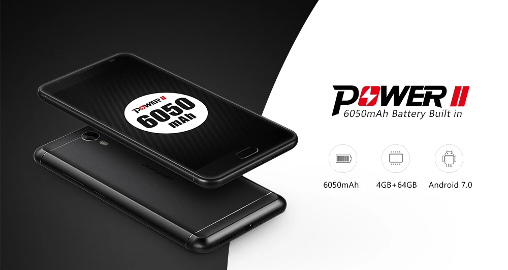 Ulefone power 2 6050mAh battery Android 7 0 OS Smartphone MTK6750T 4GB RAM 64GB ROM Octa