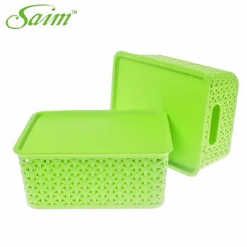 

2pcs/lot Home Accessories Plastic Storage Boxes Sundries Box With Cover Household Storage Rectange Box Home Container Holder