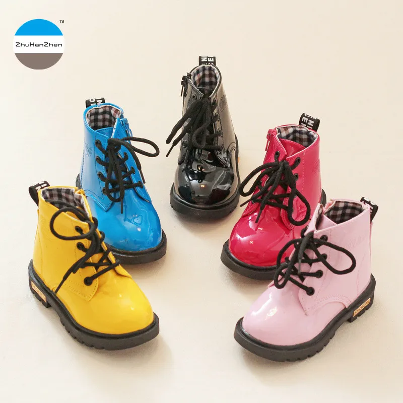 

2018 kids fashion boots baby girl short boots high quality children martin boots keep warm cotton boots spring autumn winter