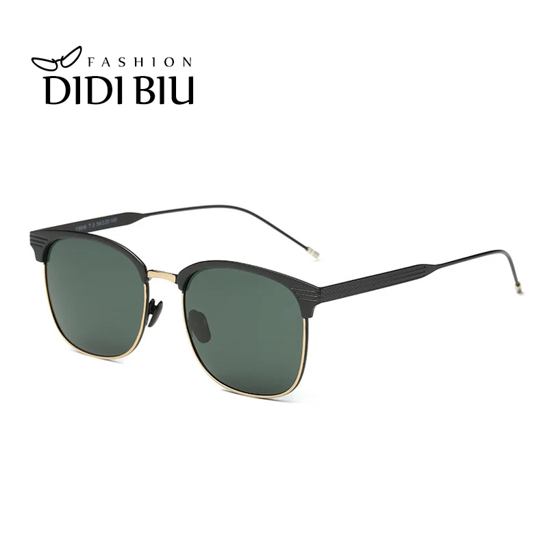 

Square Unisex Polarized Sunglasses Women Men Tredny Vintage Alloy Half Frame Thin Sun Glasses Driver Driving Green Oculos UN1097