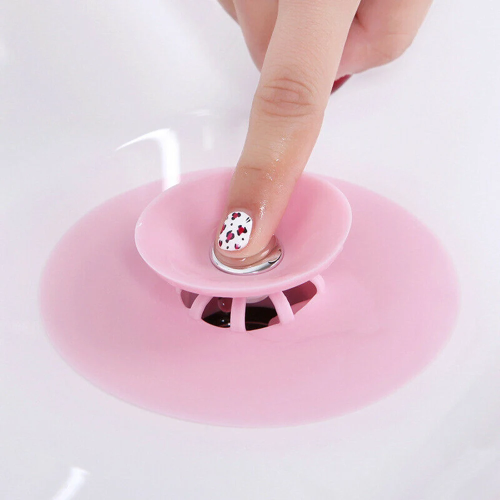 

2PCS/Lot Kitchen press bounce closed silicone floor drain Bathroom deodorant anti-clogging Plastic sink filter drain core
