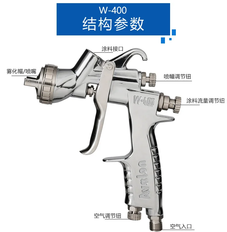 W-400 пистолет-распылитель, пистолет для покраски W400, HVLP ручной пистолет, тип гравитационного питания, покраска для ремонта автомобиля, хорошая распыление