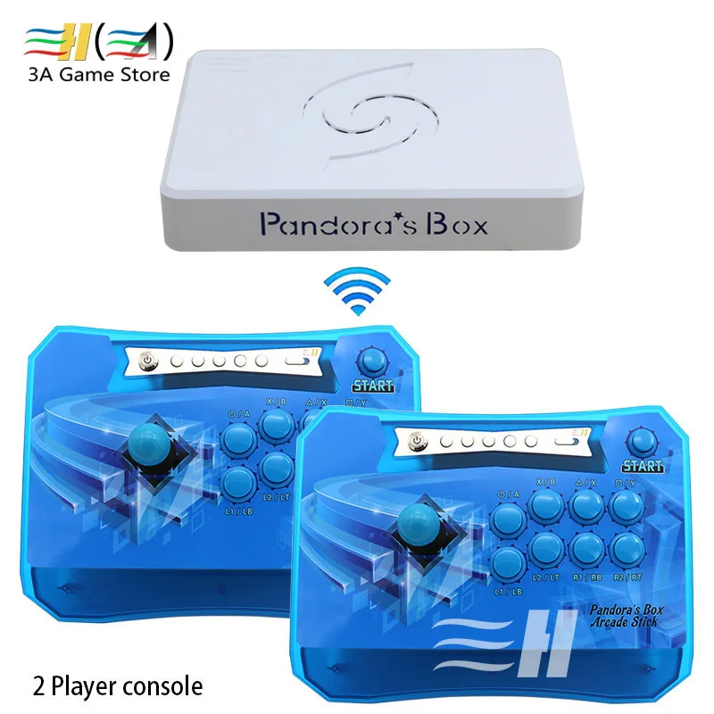 Pandora's Box 6 Wireless Arcade Stick Console Set Pandora Box 6 1300 in 1 Multi Game Board PS3 PC Arcade Controller Console 3d