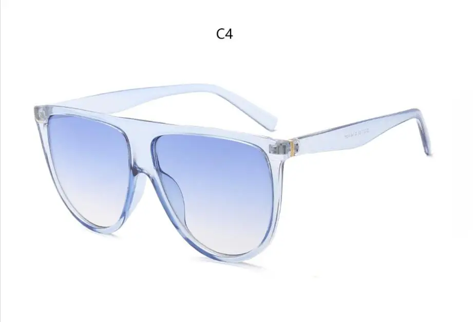 Claic Celebrity Sunglae Women Vintage Retro Flat Top Overized Sun Glae Square Pilot Deigner Large Black_voghion.com