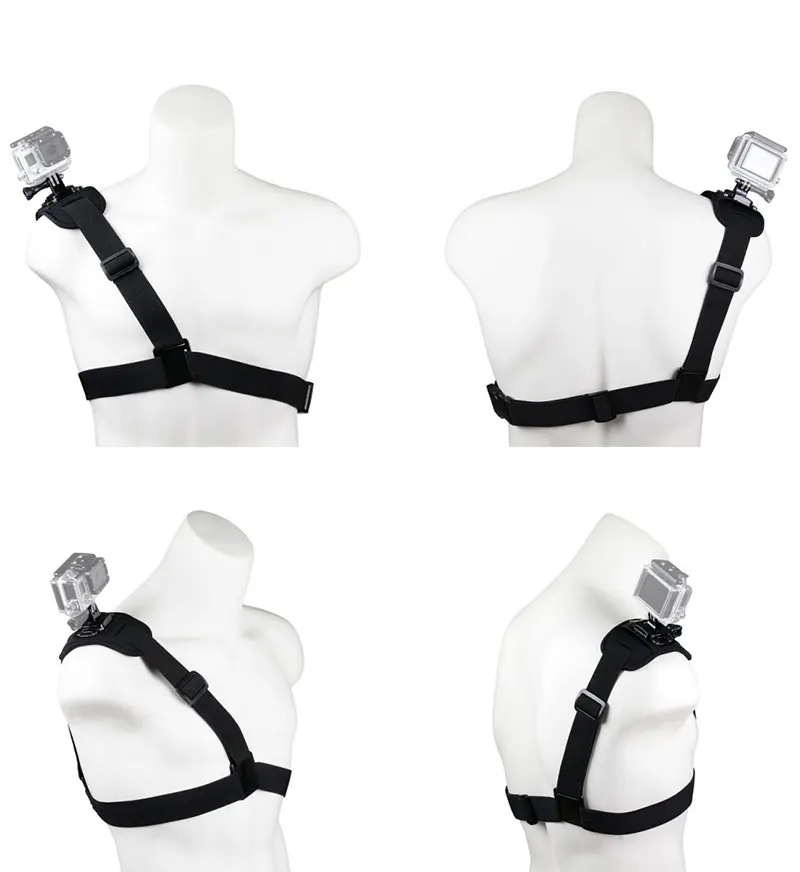 360 Degree Rotation Shoulder Strap Mount for Gopro Hero 4 3 2 SJ4000 Action Camera Chest Harness Belt Adapter For Go pro (9)