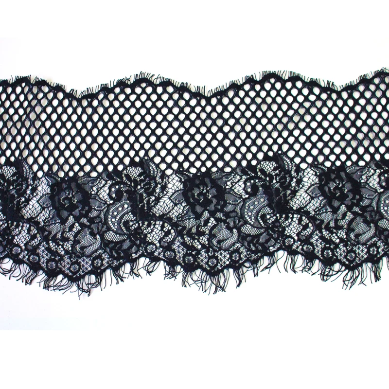 Buy 3meters 21.5cm Wide Dark blue Eyelash Lace Trim