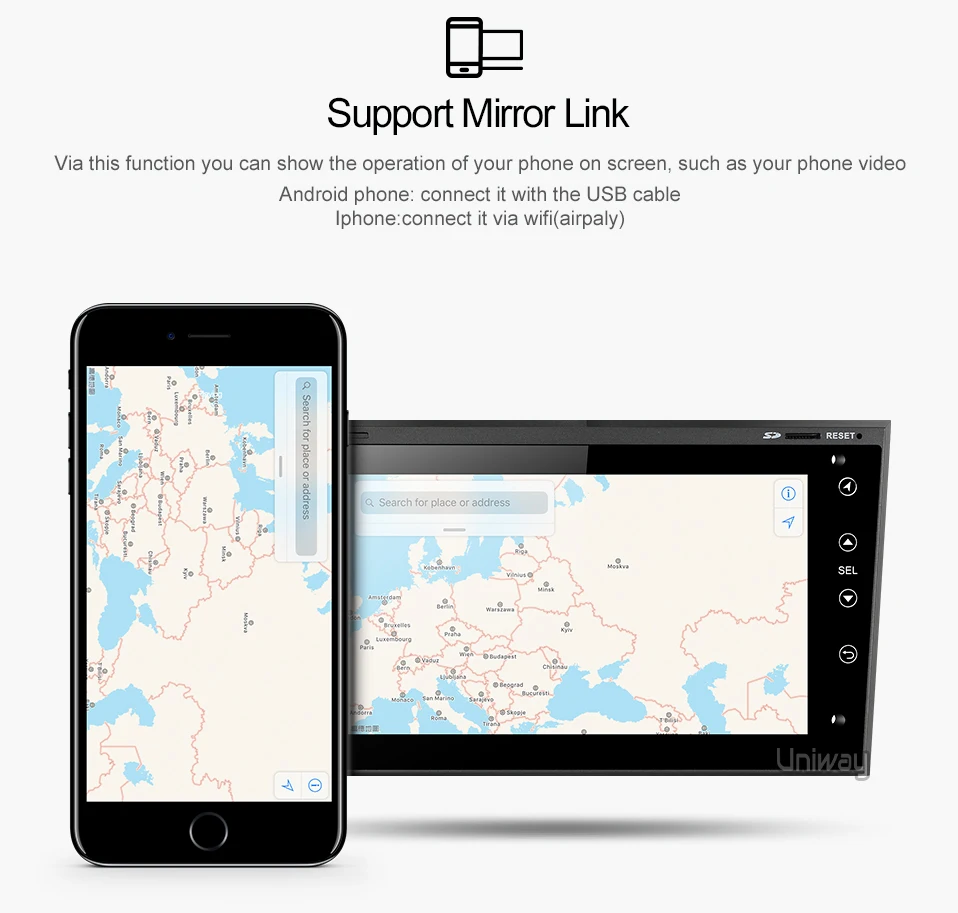 Sale uniway AOB7071 2G+32G android 8.1  car dvd for Opel Meriva Antara Zafira Veda Agila Corsa Vectra Astra H 2006 2007 2008 200 20