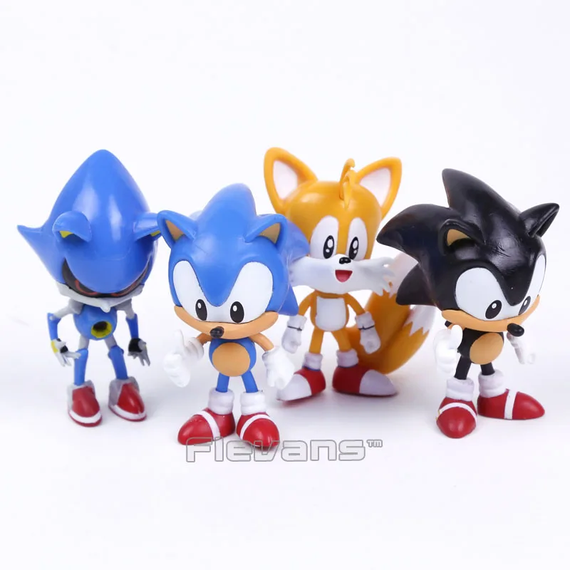 

Sonic The Hedgehog Sonic Tails Shadow PVC Figures Collectible Model Dolls Kids Toys Best Gift 4pcs/set 8cm