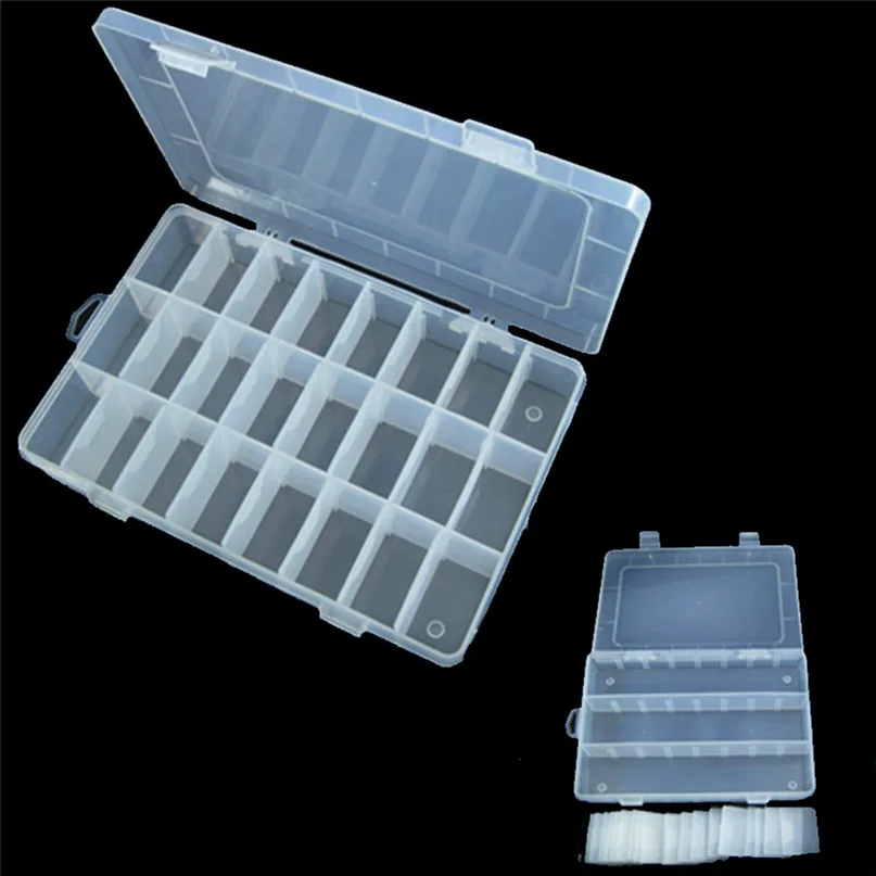 Fishing Box Accessories Tackle Lures Bait Storage Case Shrimp Boxes for Fishing Tackle Baits Pesca 24compartments Lure Box #2M04 (1)