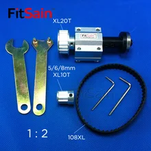 FitSain-мини настольная пила для пилы отверстие 16 мм/20 мм XL10T 20 т шпиндель шкив из алюминиевого сплава 1: 2 режущие пилы центральное отверстие 5 6 8