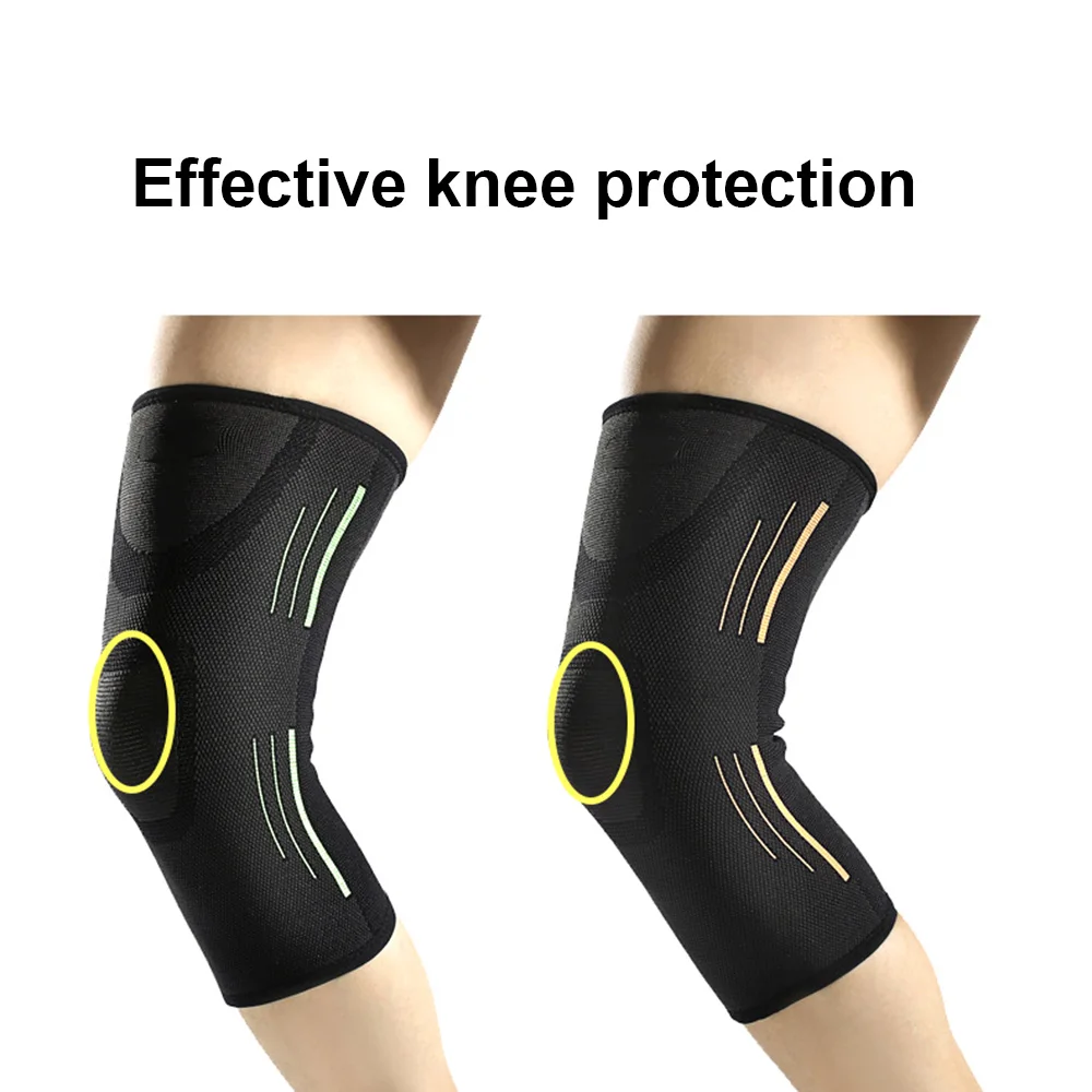

Outdoor Sports Safety Sweat Absorbent Basketball Support Silicone Padded Knee Pads Breathable Kneepad Protection