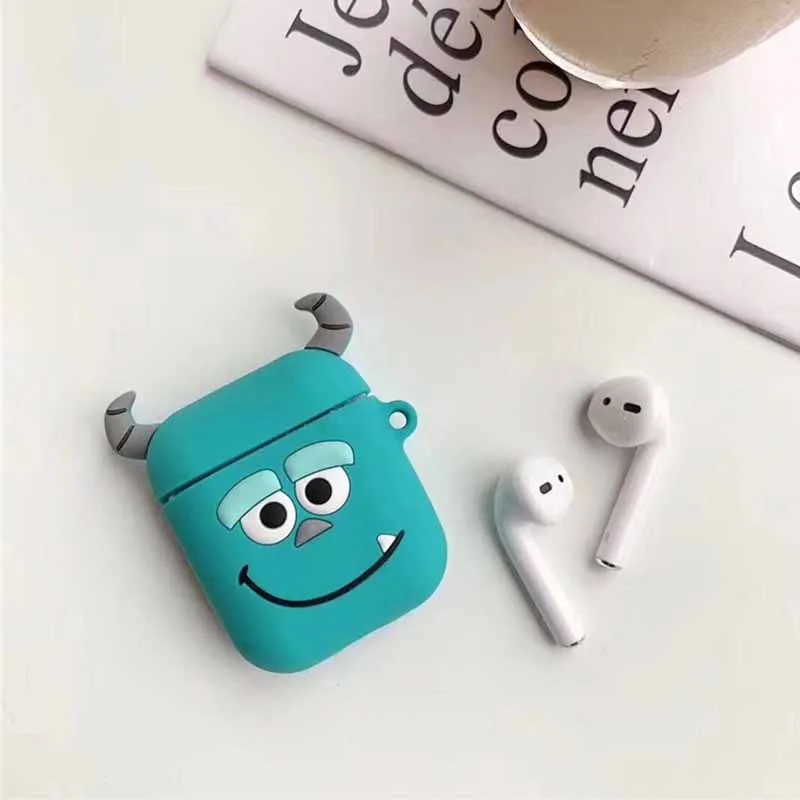 Мягкий силиконовый чехол, наушники для Apple Airpods, Bluetooth, беспроводные наушники, защитный чехол, коробка для Air Pods, наушники, сумка - Цвет: cow