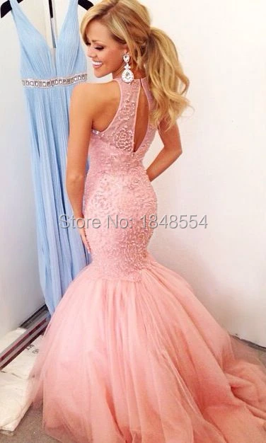 pink fishtail bridesmaid dresses