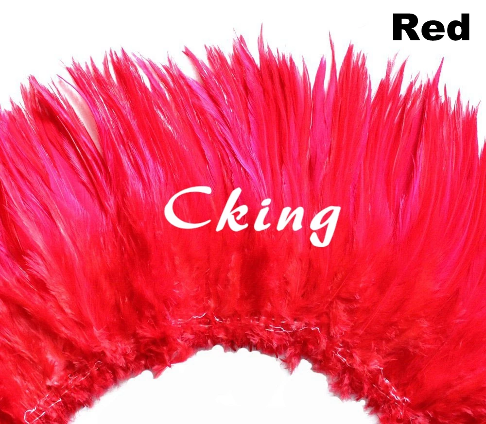 

Hot sale 12pcs(1kg) Red Color 15-20cm ROOSTER SADDLE CAPE CRAFT FEATHER strungs/rolls for sinamay hat/party mask Decoration