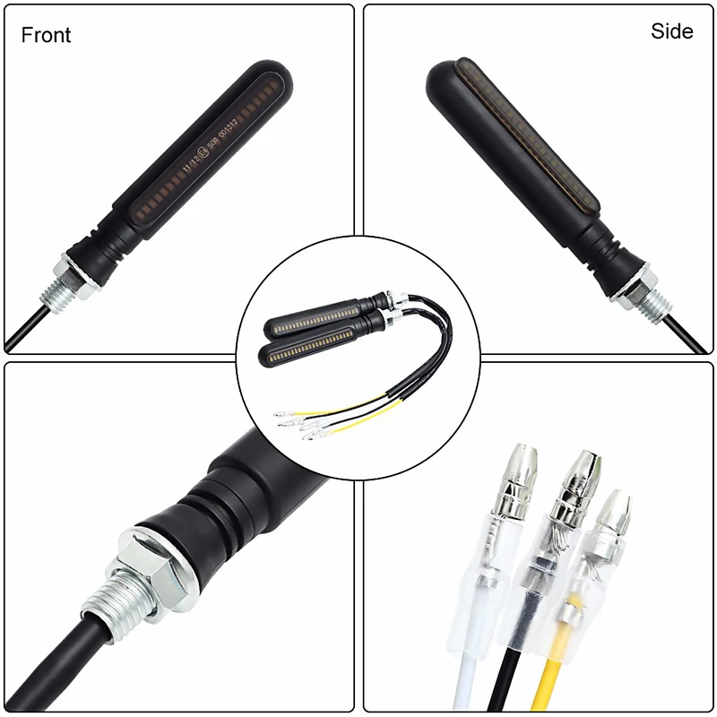 2 шт. мотоцикл поворотники E4 знак светодиодный поток воды мигает стоп сигналы хвостовой индикатор/бег света DRL мигалка для Honda поворотники для мотоцикла