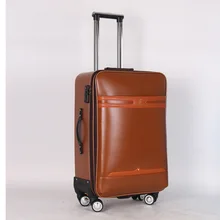 20″ 24″ inches Pull rod box universal wheel travel box password check box 20 inch 24 inch men and women PU leather luggage bags
