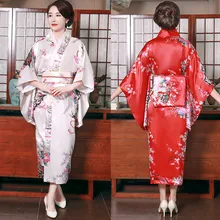 Пижамы из искусственного шелка, традиционное японское кимоно, халат для невесты с короткими рукавами, семейный халат, высококачественный весенний банный халат JXH07