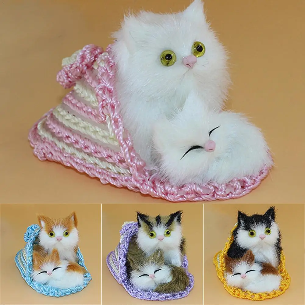 

Simulation Animal Mother Cat and Kitten Plush Dolls Drop Shipping