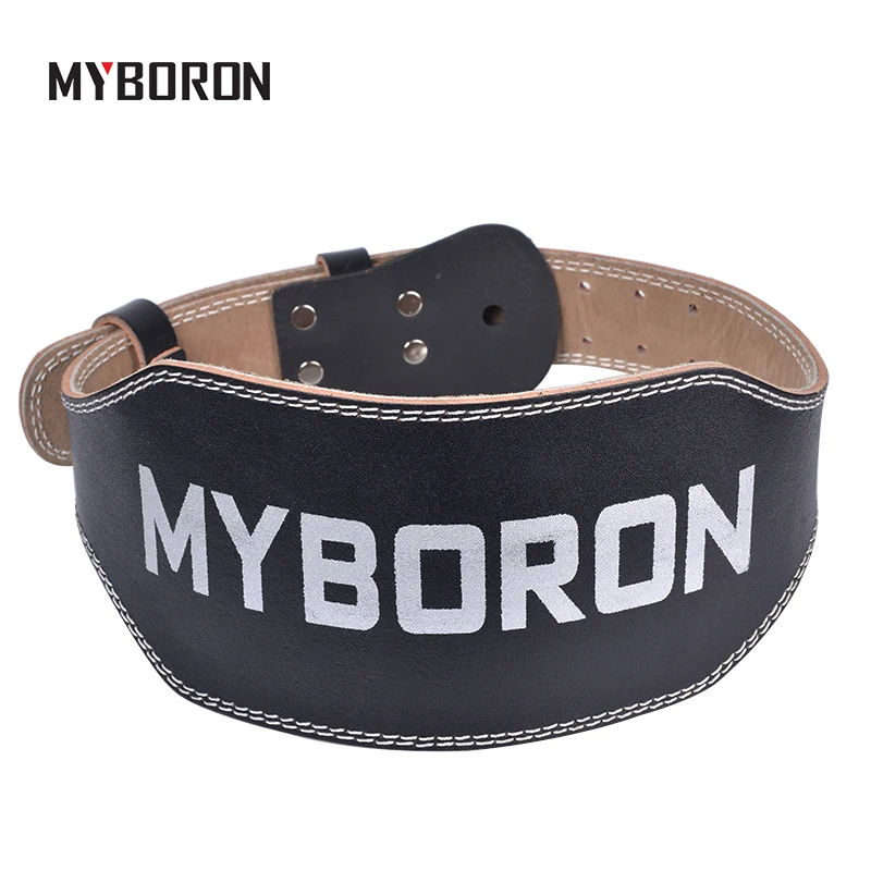 MYBORON воловья кожа Пояс для бодибилдинга приседание жесткий спортивный пояс