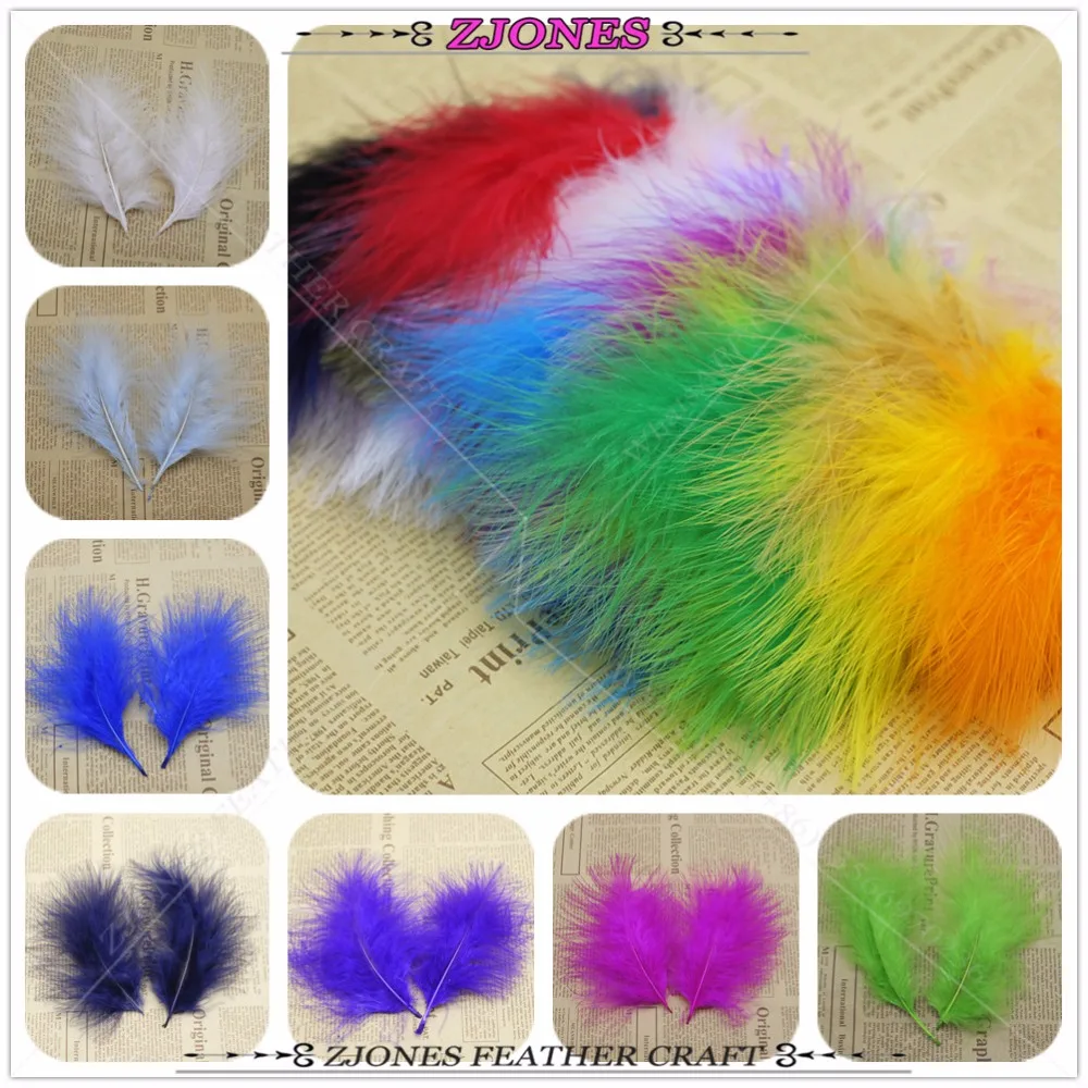 

20-100 pcs 4-6" Fluffy Turkey Feathers Marabou Feather Carnival Halloween Christmas DIY Craft Decoratie Wedding Decoration Plume
