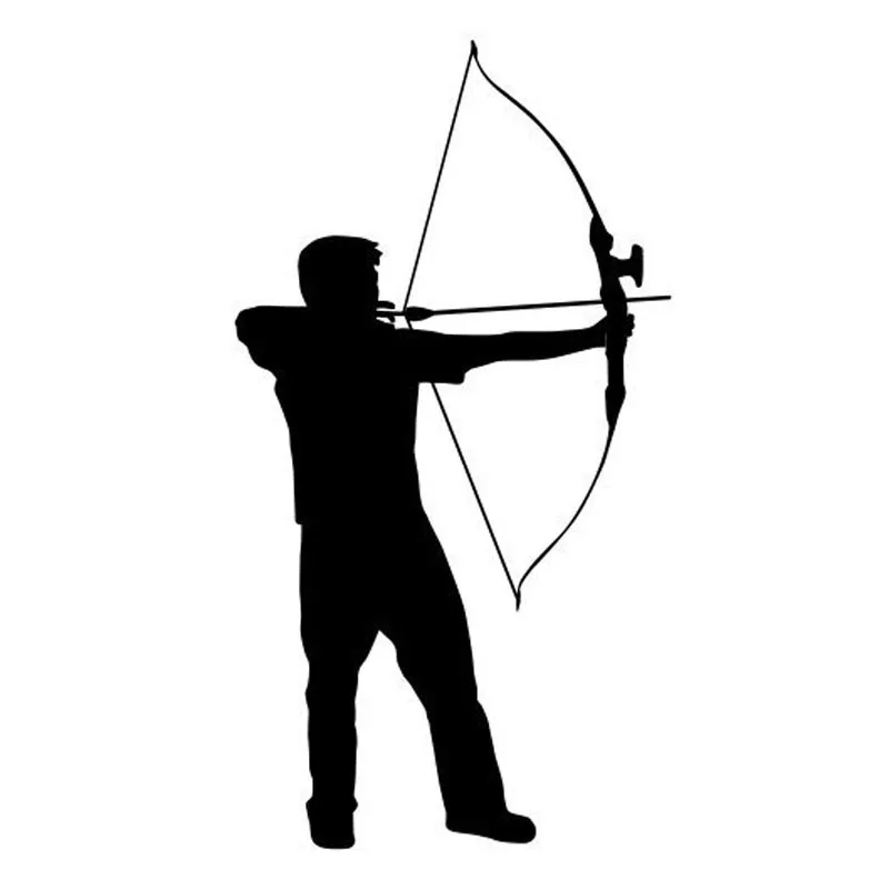 10.6*19.5CM Artistic Sticker Bow And Arrow Shooting Waterproof Reflective Vinyl Car Stickers 10.6*19.5CM Artistic Sticker Bow And Arrow Shooting Waterproof Reflective Vinyl Car Stickers