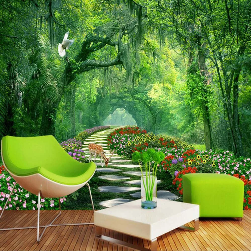 Nature Tree 3D Landscape Mural Photo Wallpaper for Walls 3 d Living Room Bedroom Home Wall Decor papel de parede 3d Wallpaper