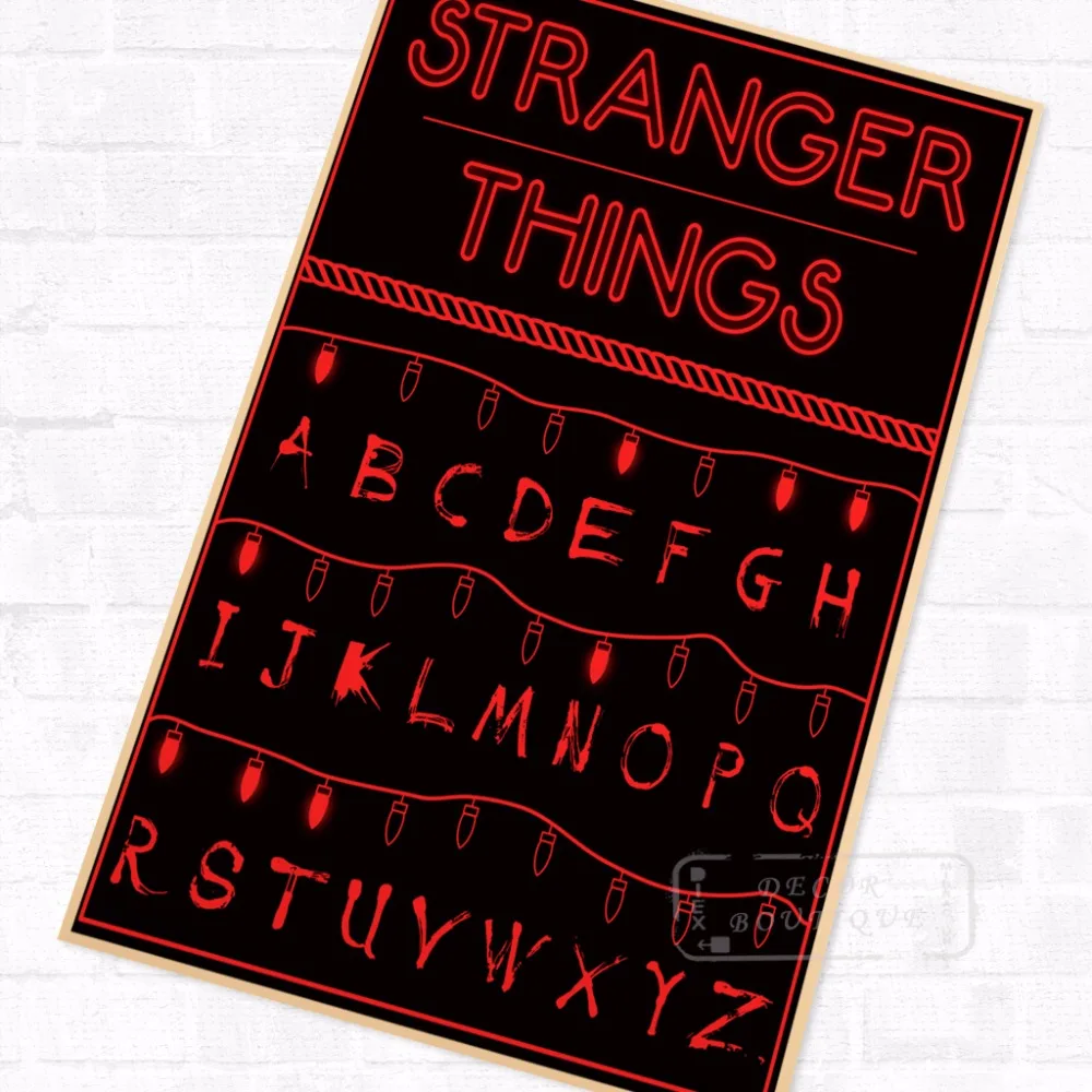 

Sci-fi Stranger Things Propaganda Movie Poster Classic Retro Vintage Kraft Canvas DIY Wall Sticker Home Posters Decoration