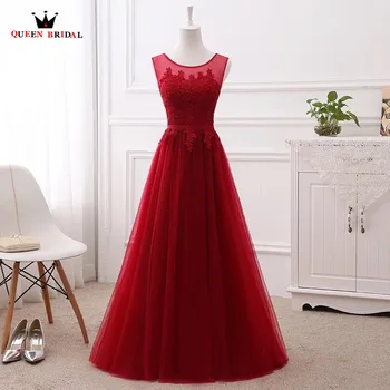 

A-line Lace Tulle Evening Dresses Long Formal Elegant Many Colors 100% Real Photo Party Dress Evening Gown Vestido de Festa DR01