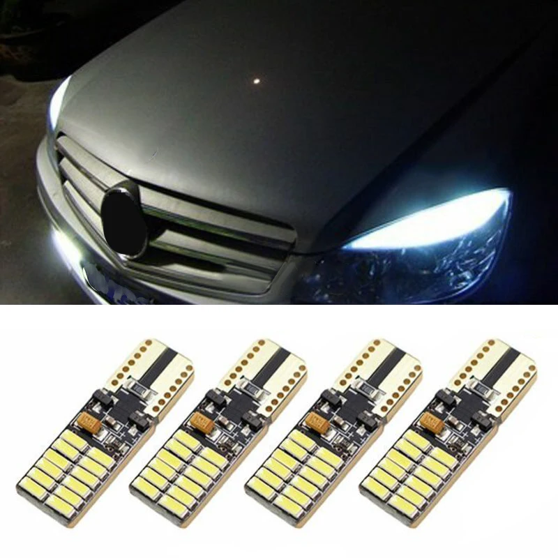 

4PCS DC 12-24V T10/w5w 5W LED White Lights Error Free For Mercedes Benz W204 LED Light Bulb Car Accessories