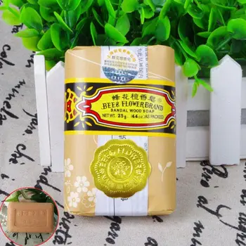 

Hot 25g Mini Soap Bee Flower Sandalwood Acne Soap Bath Removing Mites Travel Package Toilet Soaps wyt77