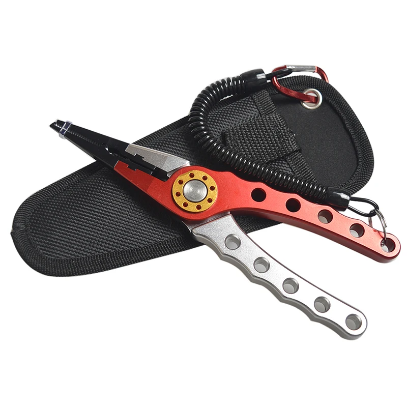 Beste 2017 Ruimte Aluminium Multifunctionele Vissen Tang Rvs Karpervissen Schaar Accessoires Haak Lijn Cutter Tackle Tool