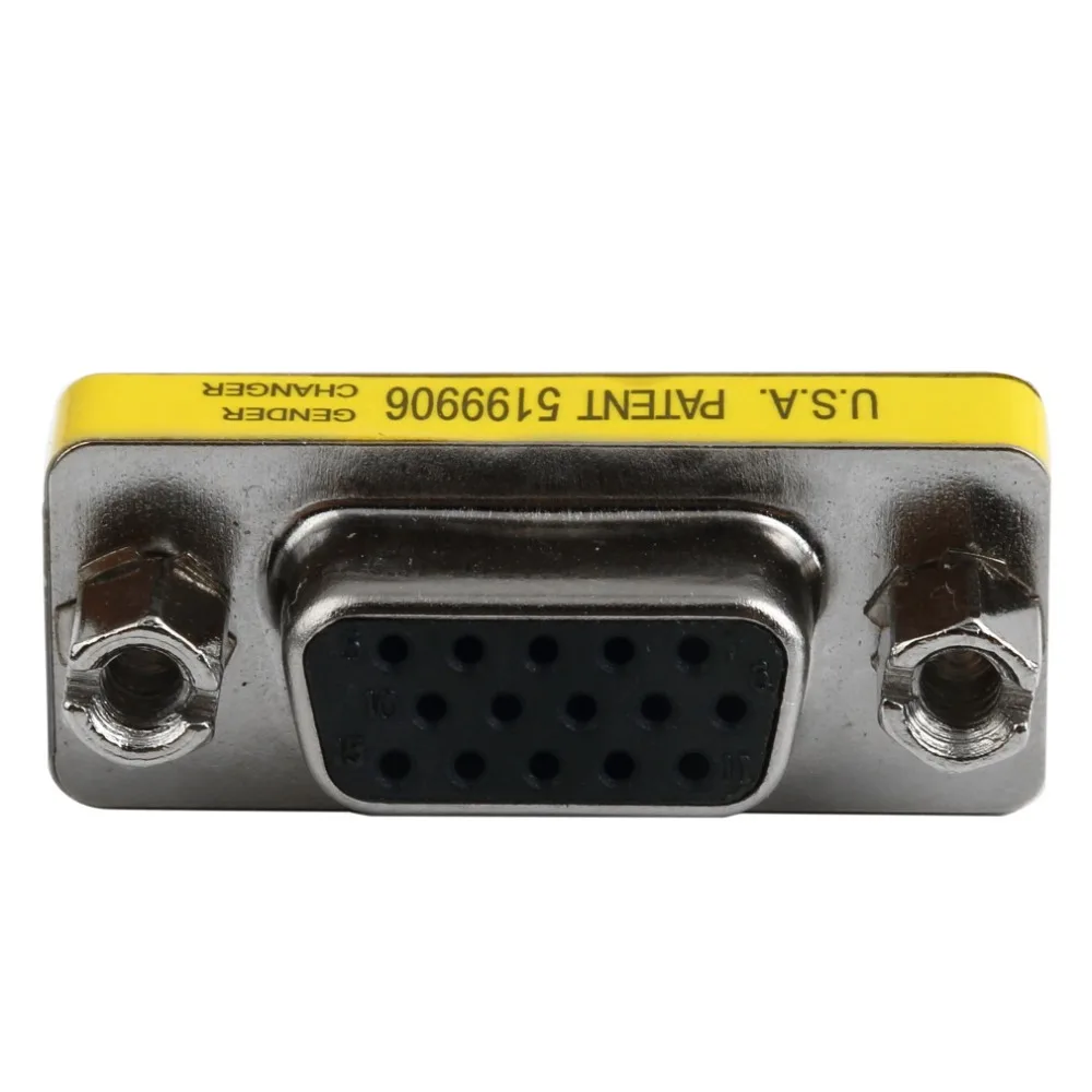 New Female to Female VGA HD15 Pin Gender Changer Convertor Adapter for Monitors Projectors VGA Splitters KVM Computer