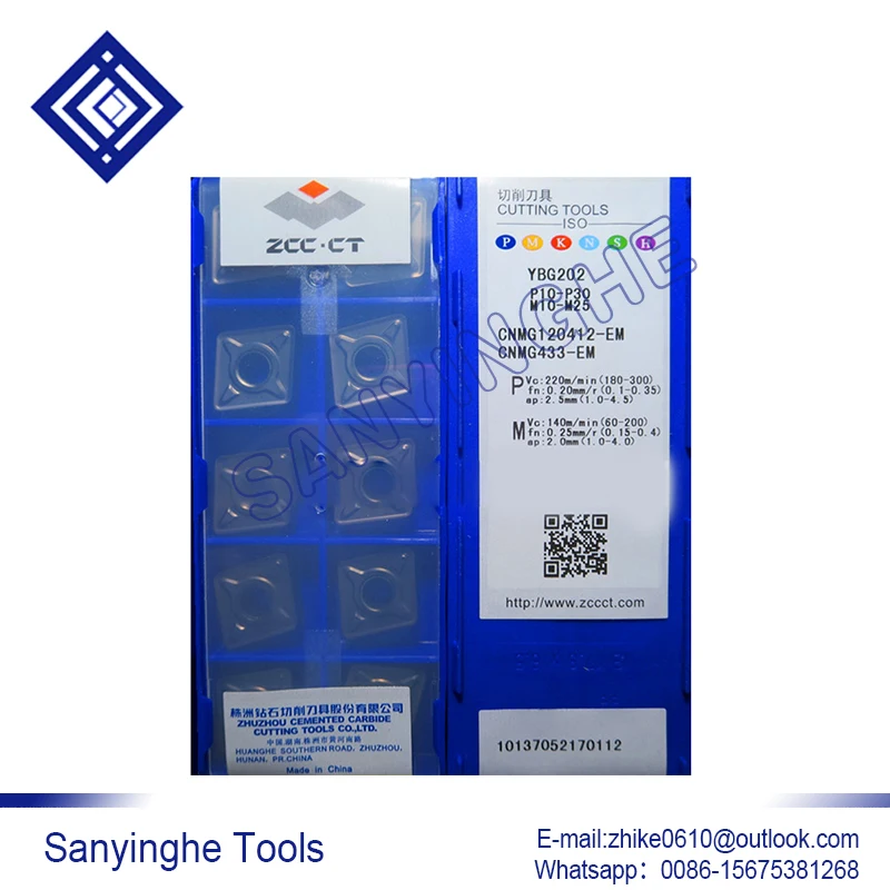 

10 шт./лот YBG202 CNMG120412-EM карбидные Токарные Вставки cnc