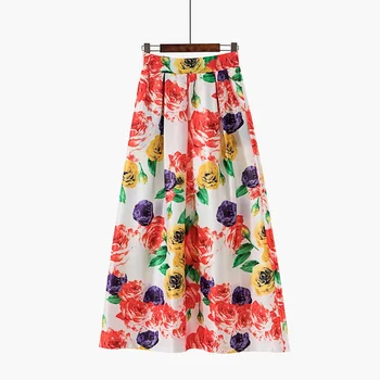 

High Waist Maxi Skirt Women Long Skirt Floral Bohemian Skirt Plus Size Ladies Skirts Ankle Length 2019 Fashion S M L XL XXL