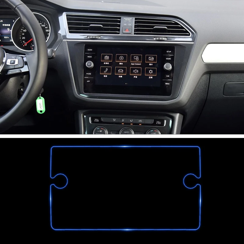 Car Navigation GPS Screen Glass Steel Protective Film For Volkswagen VW Tiguan MK2 2017 2018 2016 Control of LCD Screen Sticker
